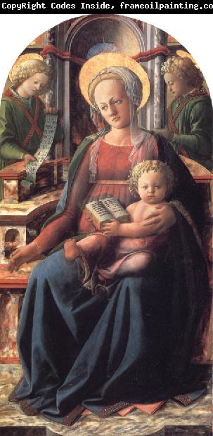 Fra Filippo Lippi Madonna and Child Enthroned with Two Angels